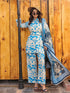 Unstitched Summer Lawn 3pc Suit 109
