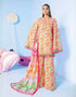 Unstitched Premium 3pc Printed Lawn Suit